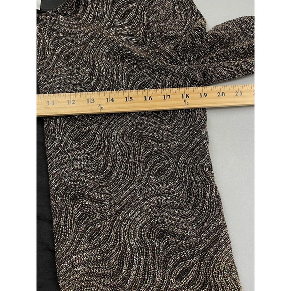 Dress Barn Womens Jacket Medium Gold Glitter Evening New Years Date Night Party - Picture 5 of 8